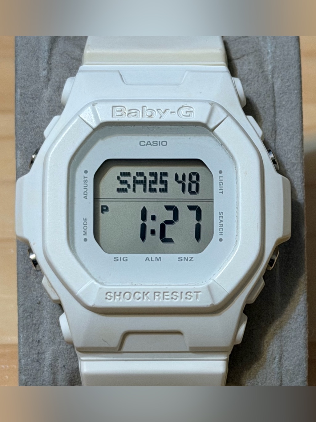 Casio GShock BabyG Bg56067djf All White Womens Square Digital Watch 5600
